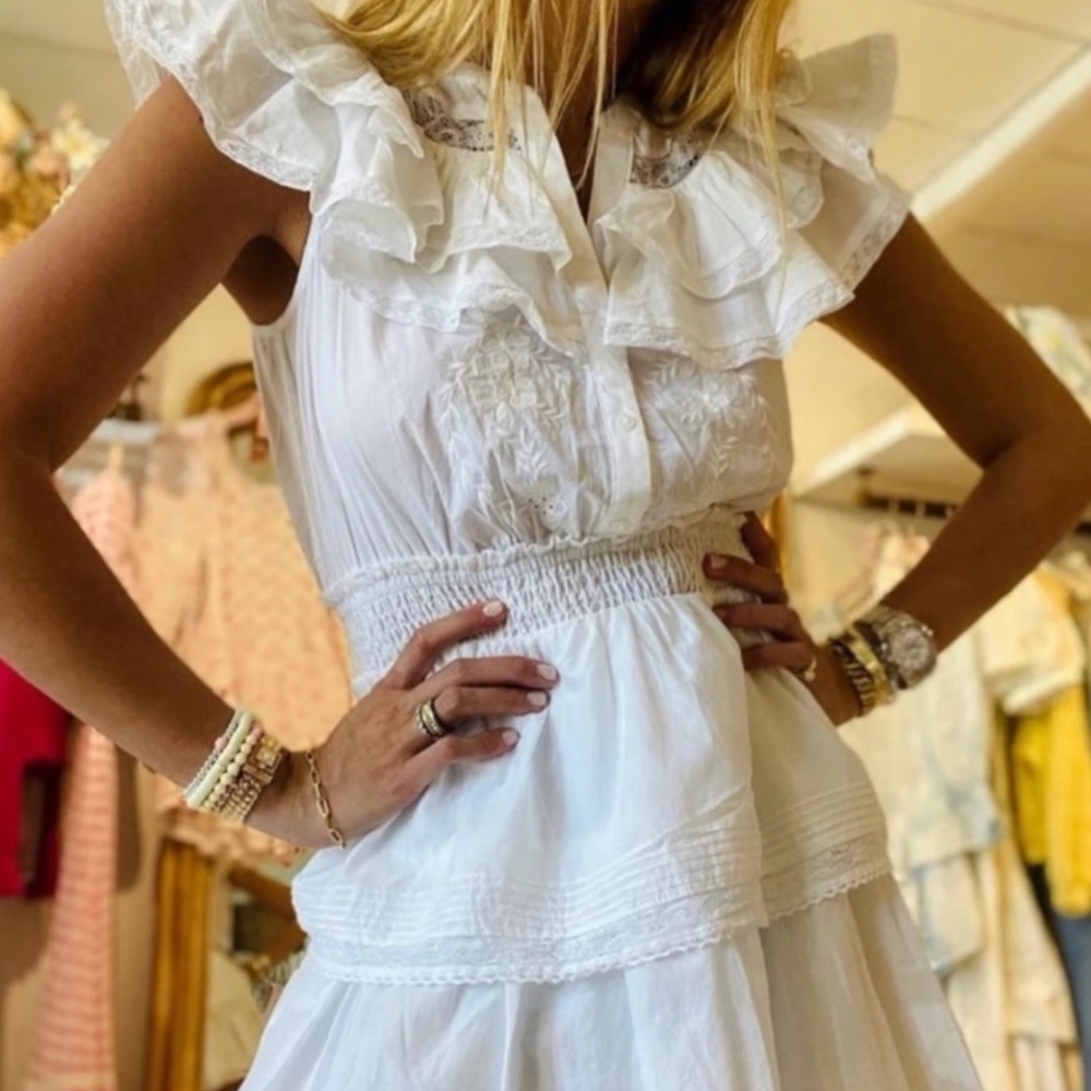 White Lace Loveshackfancy x target dress M